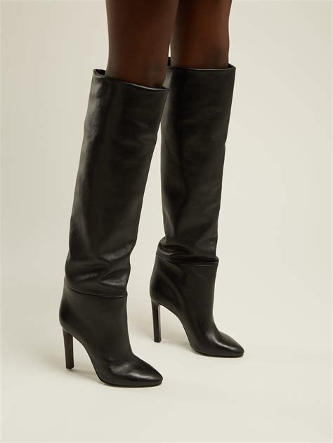 ysl kate high boots|SAINT LAURENT Kate leather knee boots .